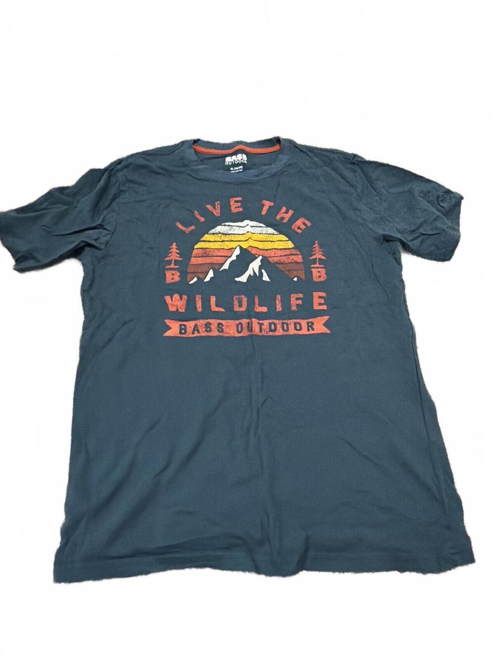 Bass Outdoor Boys T-Shirt XL Wildlife Print